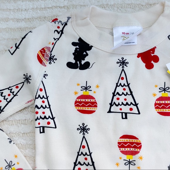 NWT Hanna Andersson Mickey Folk Tree long johns - Picture 2 of 15